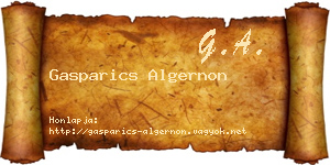 Gasparics Algernon névjegykártya